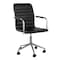 Martha Stewart Taytum Upholstered Office Chair in Black/Polished Nickel CH-142370-BK-MS - alternate 5